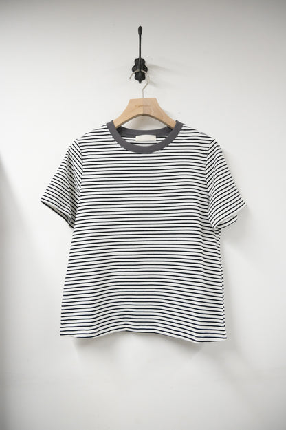 夏季・撞色邊橫暗Tee 2色入 1S50708