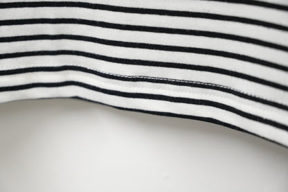 夏季・撞色邊橫暗Tee 2色入 1S50708