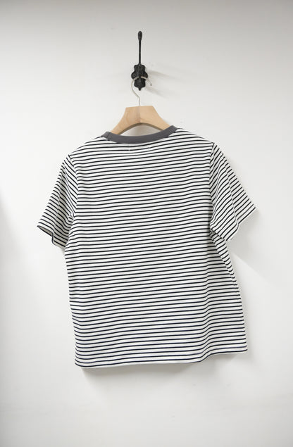 夏季・撞色邊橫暗Tee 2色入 1S50708