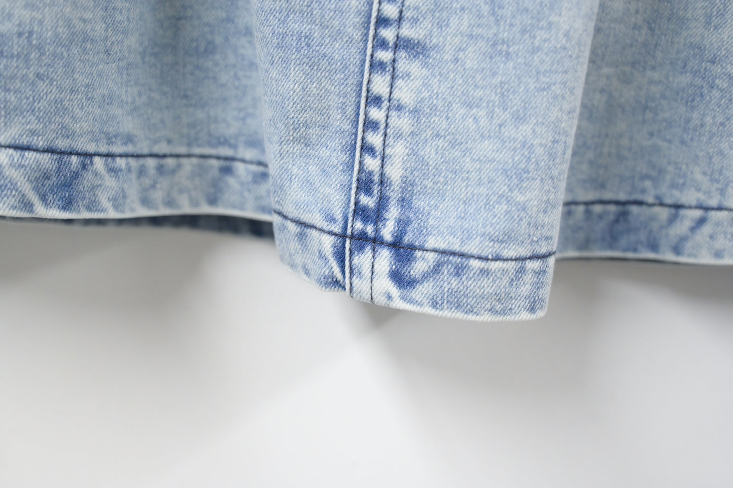 夏季・洗水色牛仔假裙褲 1色入 1S70710
