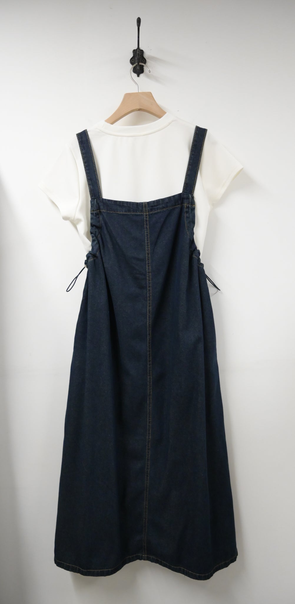 夏季・束邊吊帶牛仔配Tee Set 2色入 1S60719