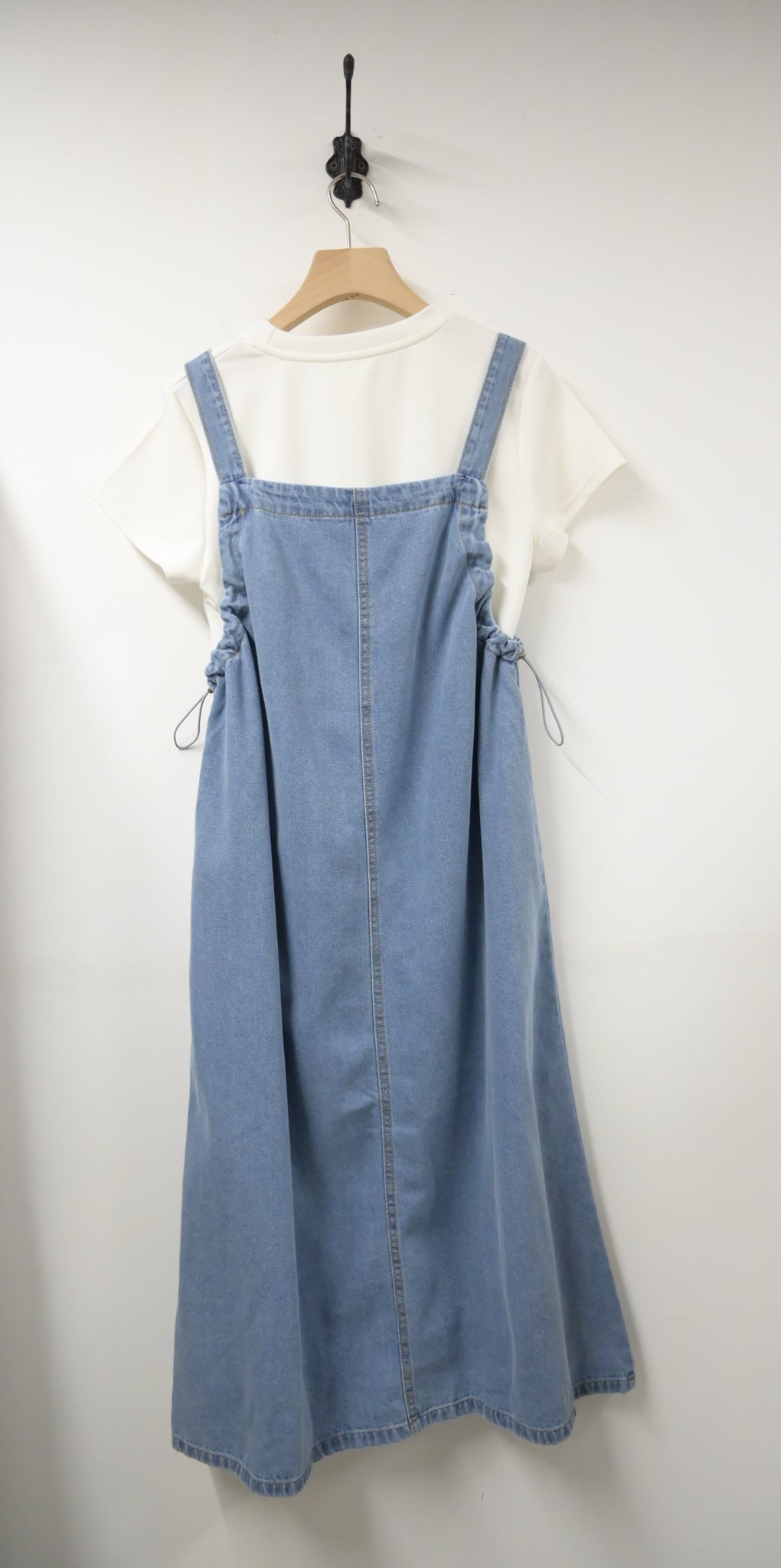 夏季・束邊吊帶牛仔配Tee Set 2色入 1S60719