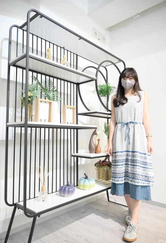 通花兩層修腰背心裙 2色入 S20603