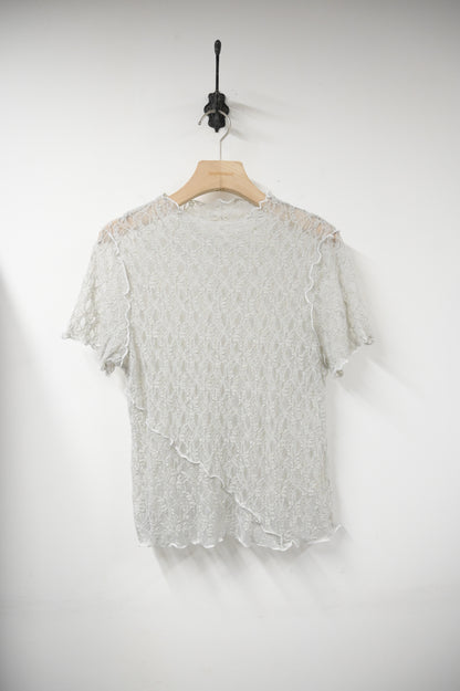 夏季・綑邊透視Lace上衣 2色入 1S10726