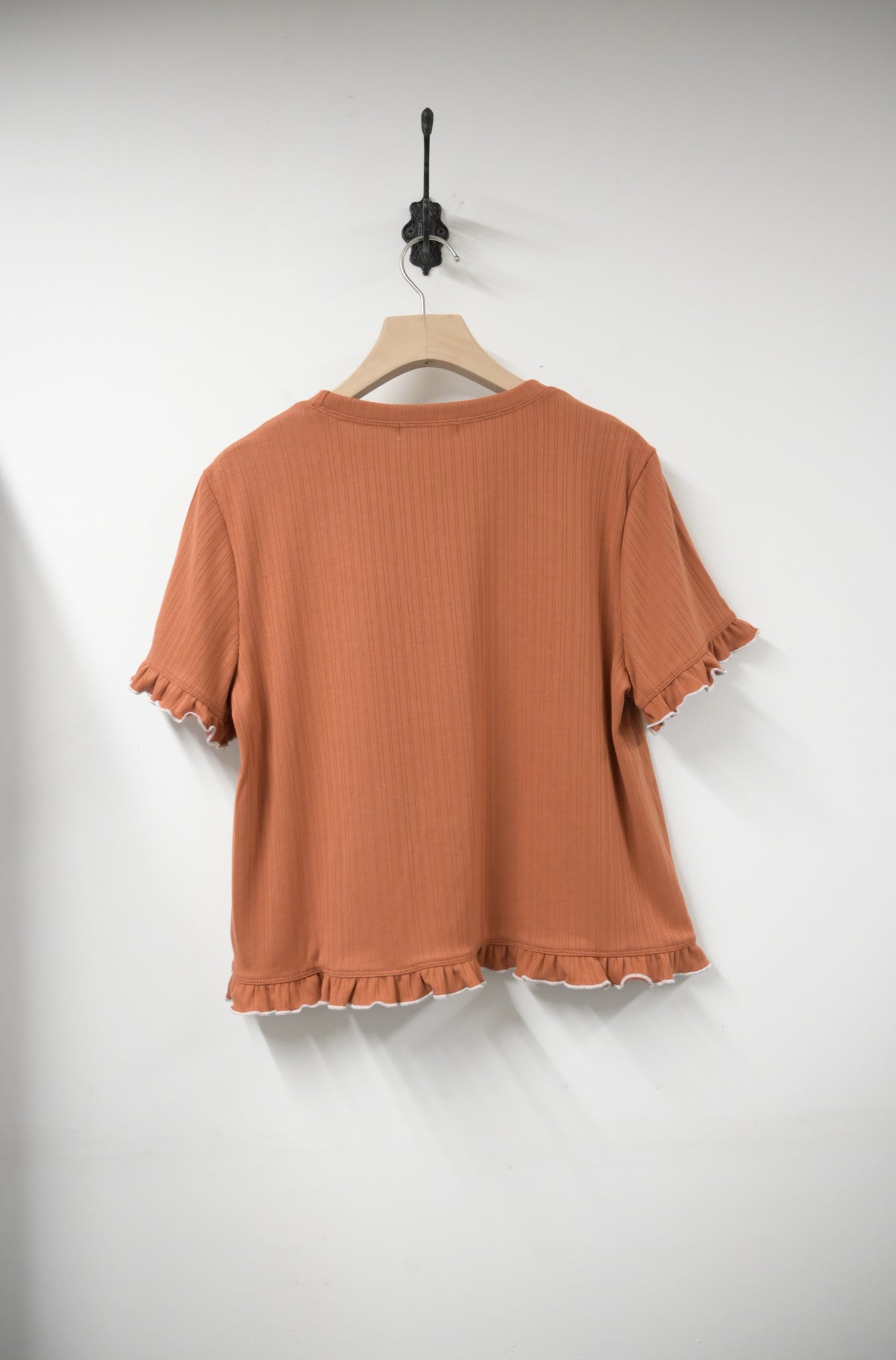 夏季・親膚Ruffles袖上衣 2色入 1S50732
