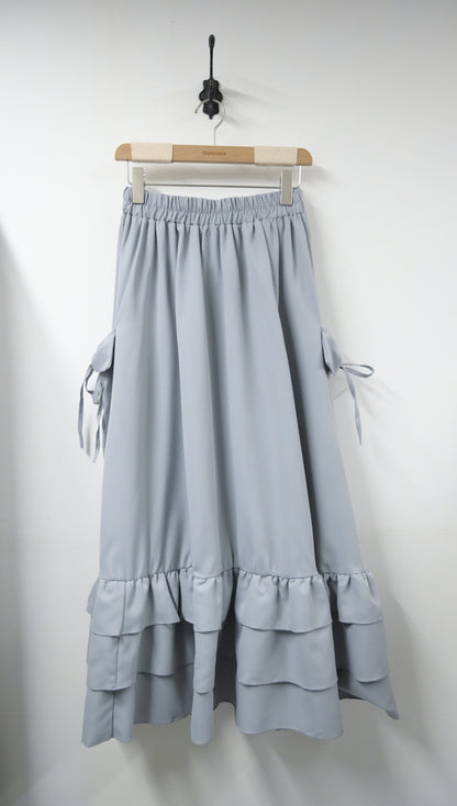 夏季・立體蝴蝶結袋Ruffle裙 2色入 1S10733