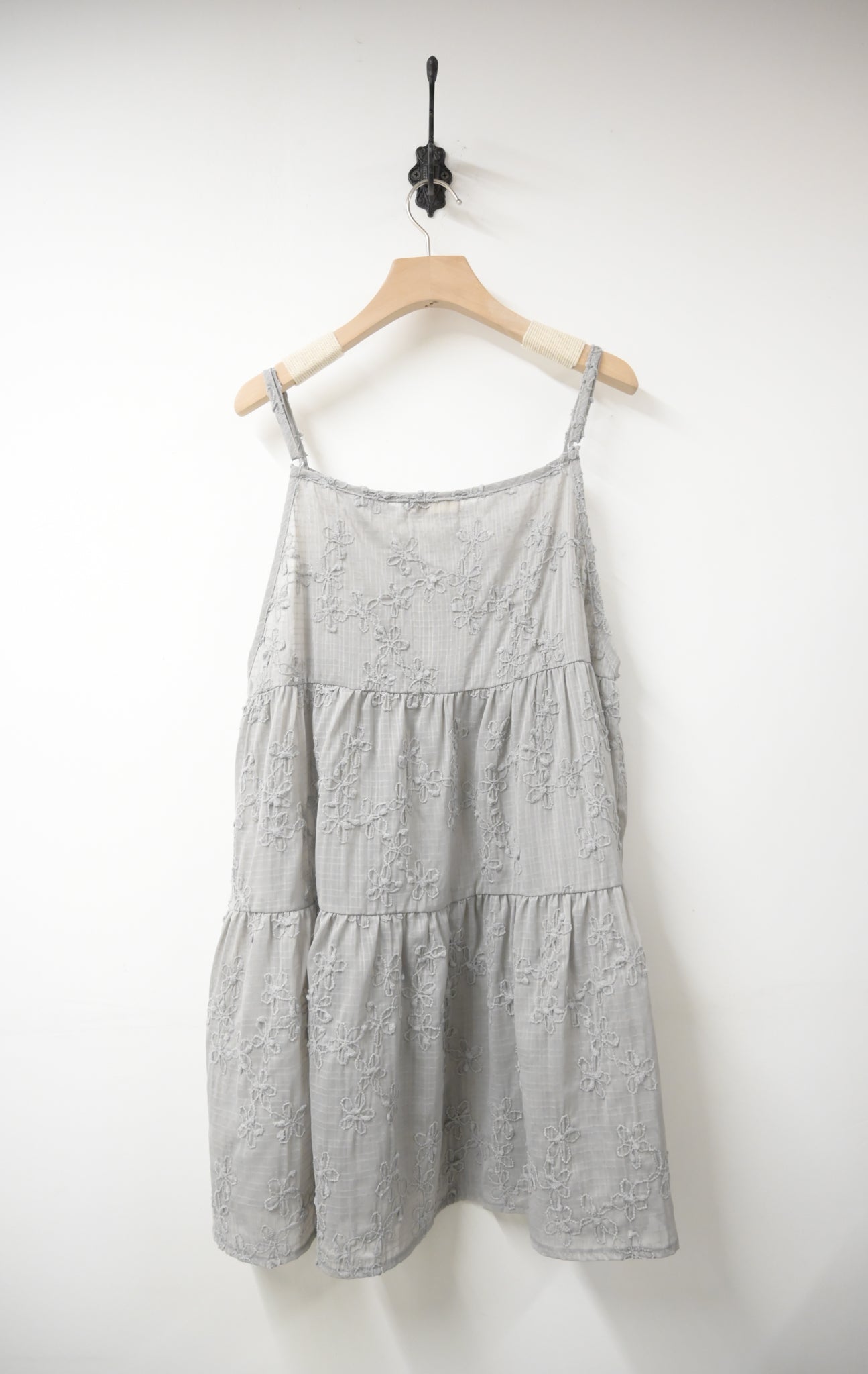 立體花花刺繡外搭連身裙 2色入 S10607