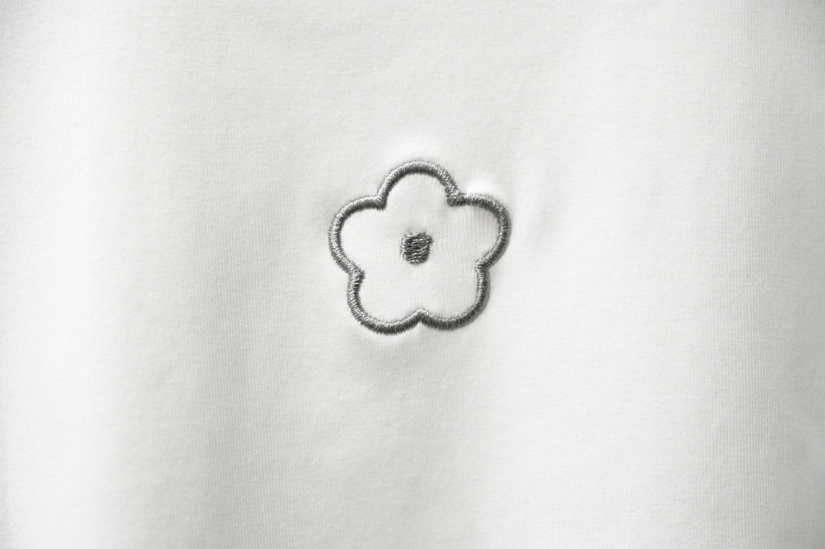 夏季・刺繡花花棉料Tee 2色入 1S50803
