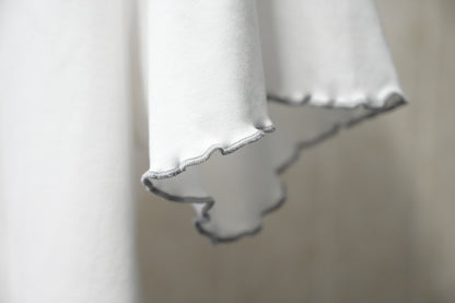 夏季・刺繡花花棉料Tee 2色入 1S50803
