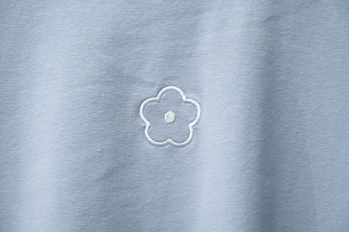 夏季・刺繡花花棉料Tee 2色入 1S50803