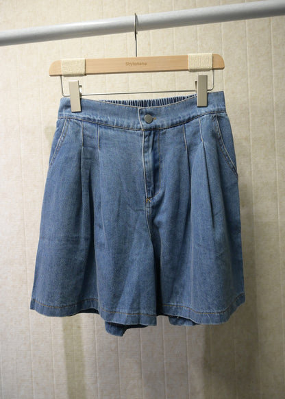 夏季・褶邊牛仔短褲 1S70801