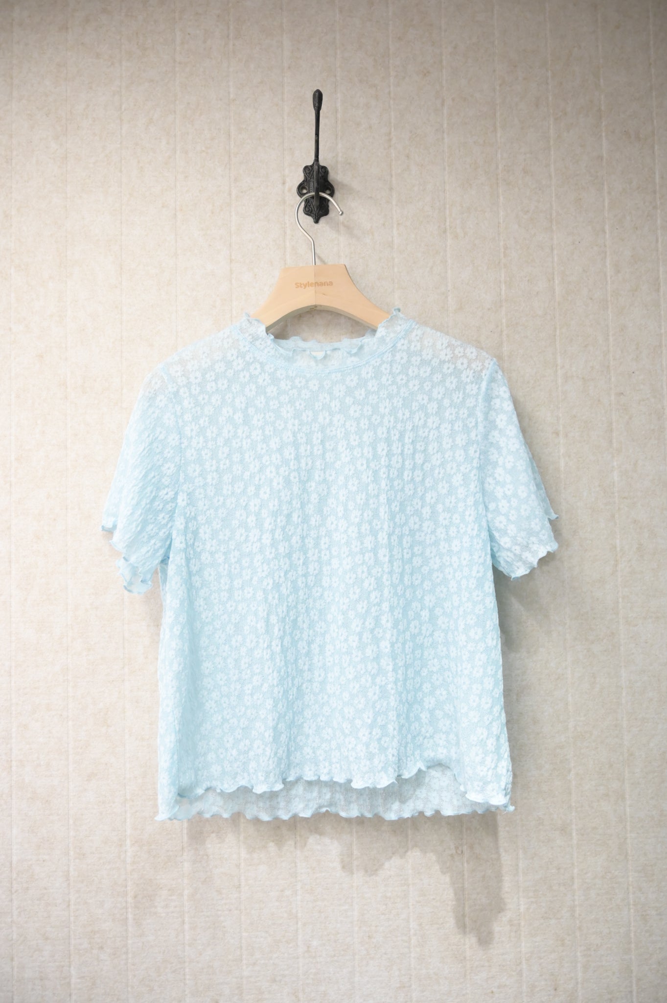 夏季・透視花仔上衣 2色入 1S10811