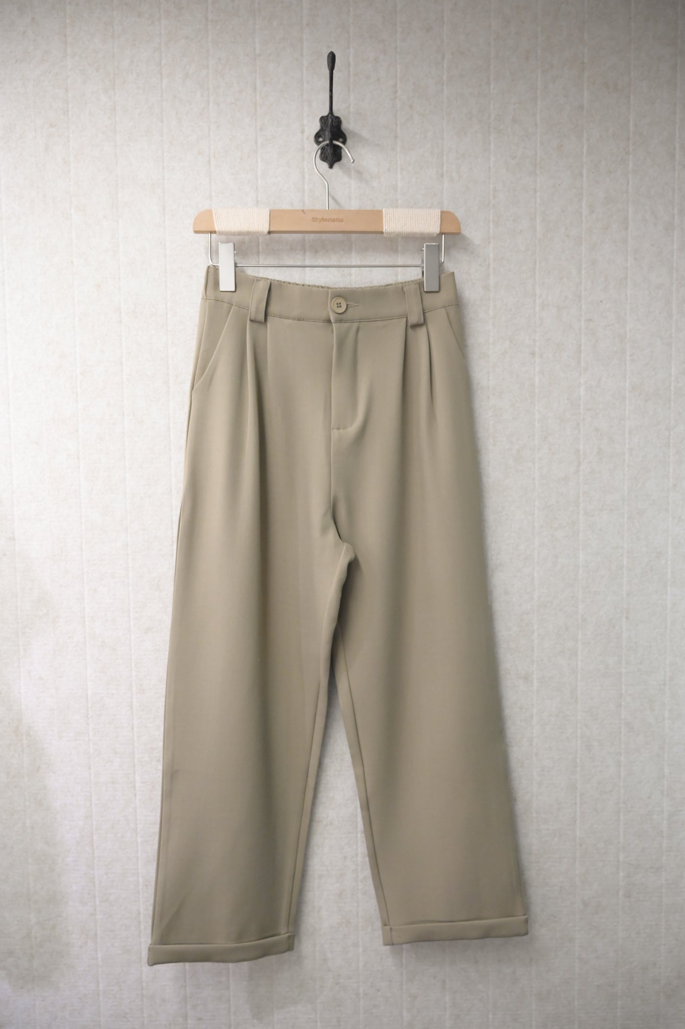 夏季・皺褶修腳西褲 2色入 1S70815