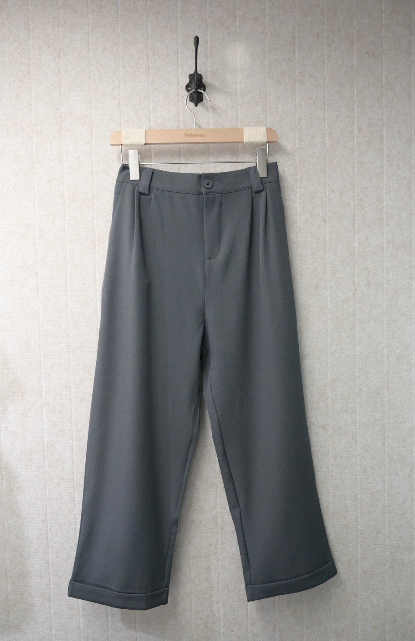 夏季・皺褶修腳西褲 2色入 1S70815