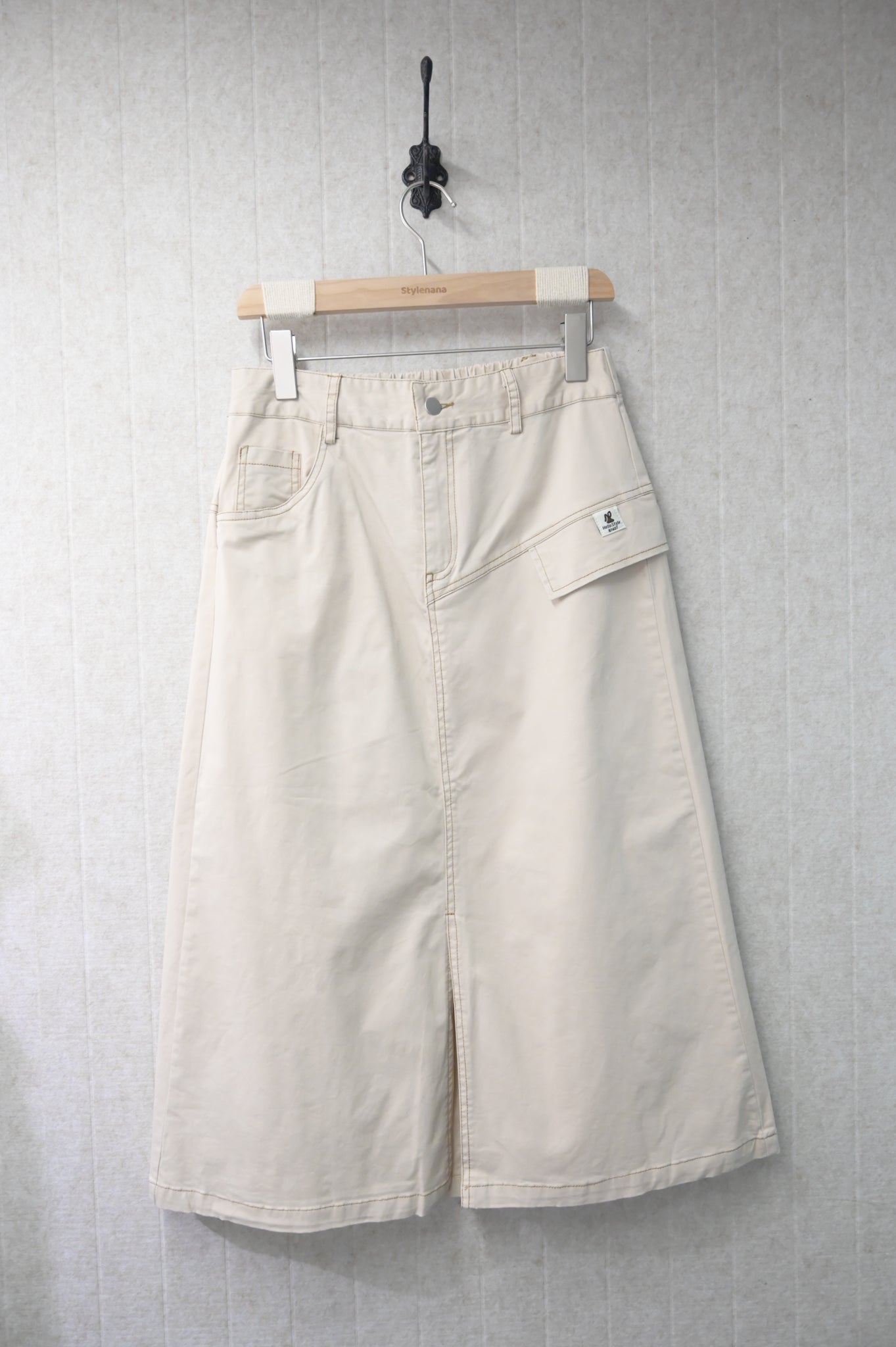 夏季・明線前開差A字裙 2色入 1S30814