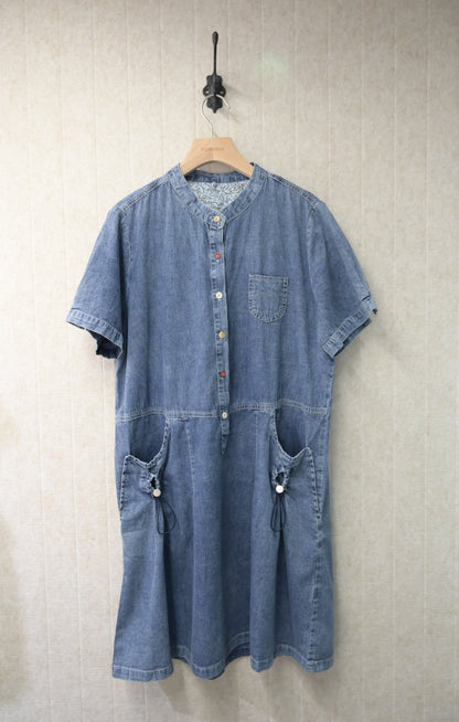 夏季・清涼感薄牛仔連身裙 1S30818