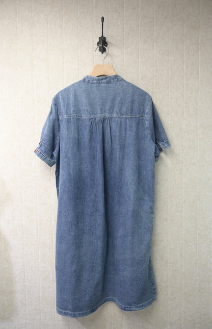 夏季・清涼感薄牛仔連身裙 1S30818