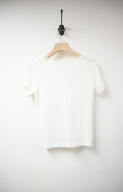 KR直送 抓胸超彈親膚棉Tee 3色入 S90619