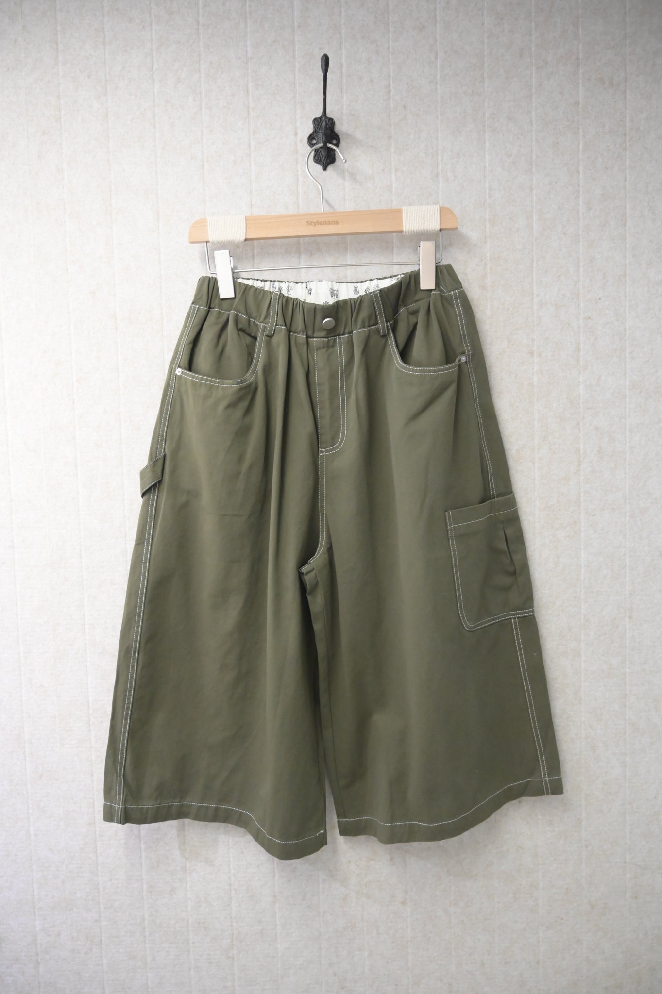 夏季・明線寬鬆七分褲 3色入 1S30820
