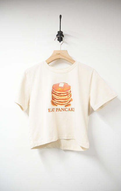 KR直送 Pancake Print Cropped Tee 3色入 S90618