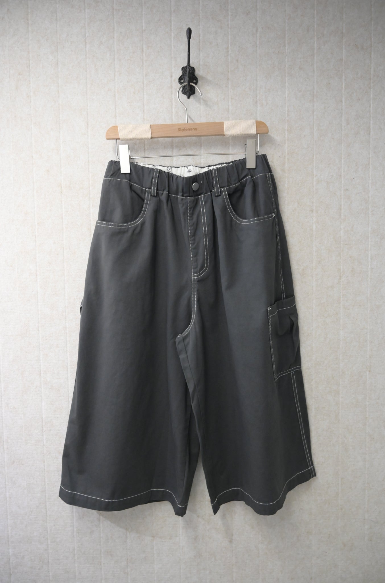 夏季・明線寬鬆七分褲 3色入 1S30820