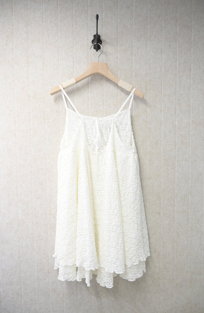 夏季・兩層暗紋花花Lace吊帶裙 2色入 1S10822