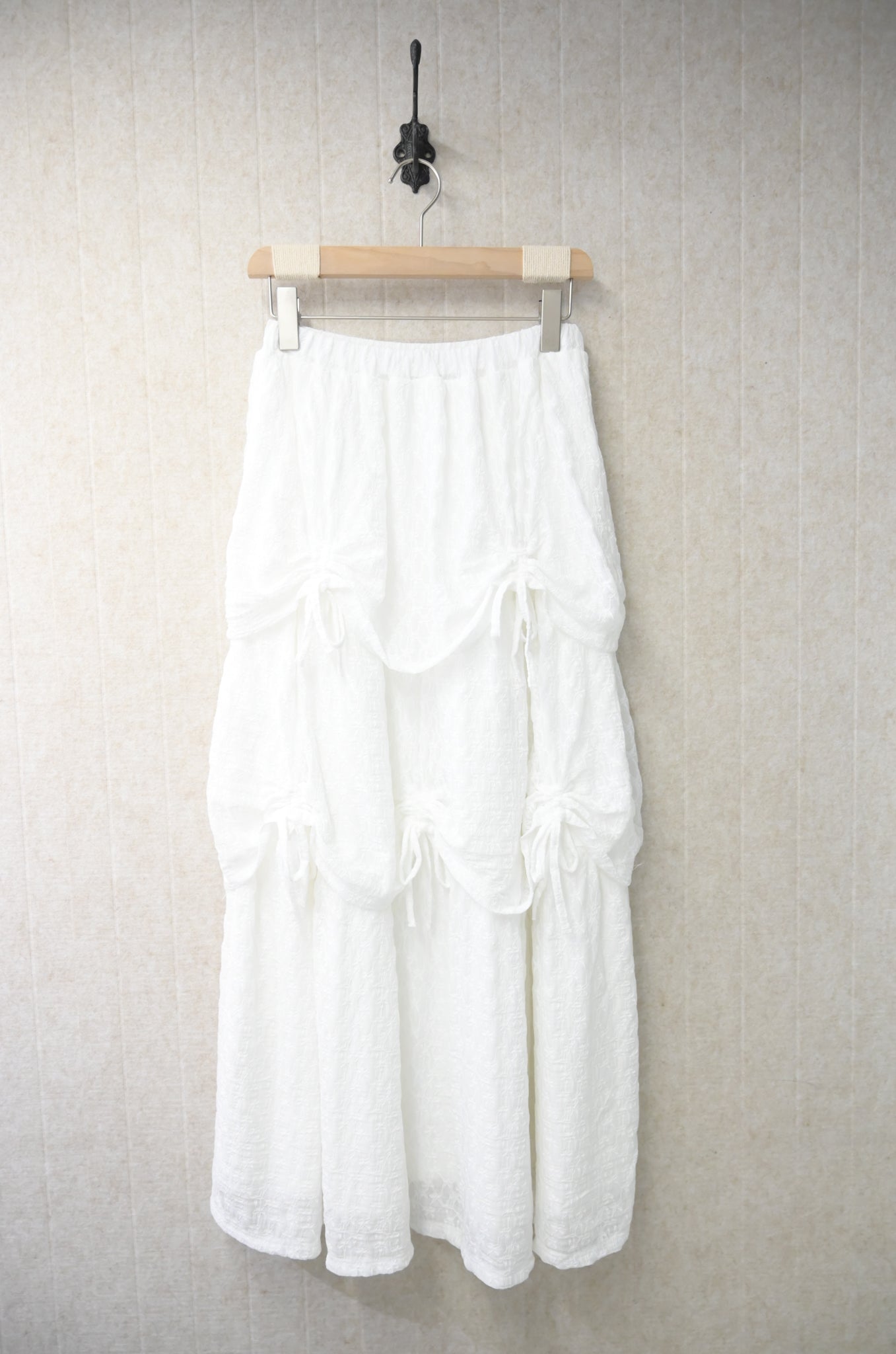 夏季・束繩層層Ruffles重工LACE裙 1S10821