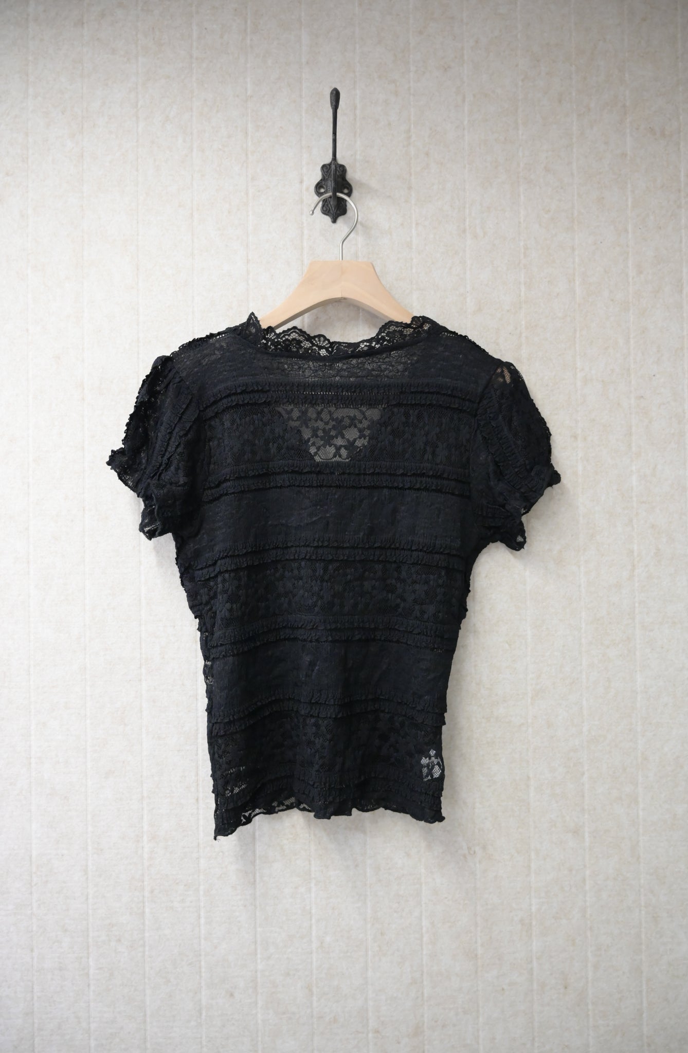 夏季・彈性Lace V領上衣 2色入 1S00824