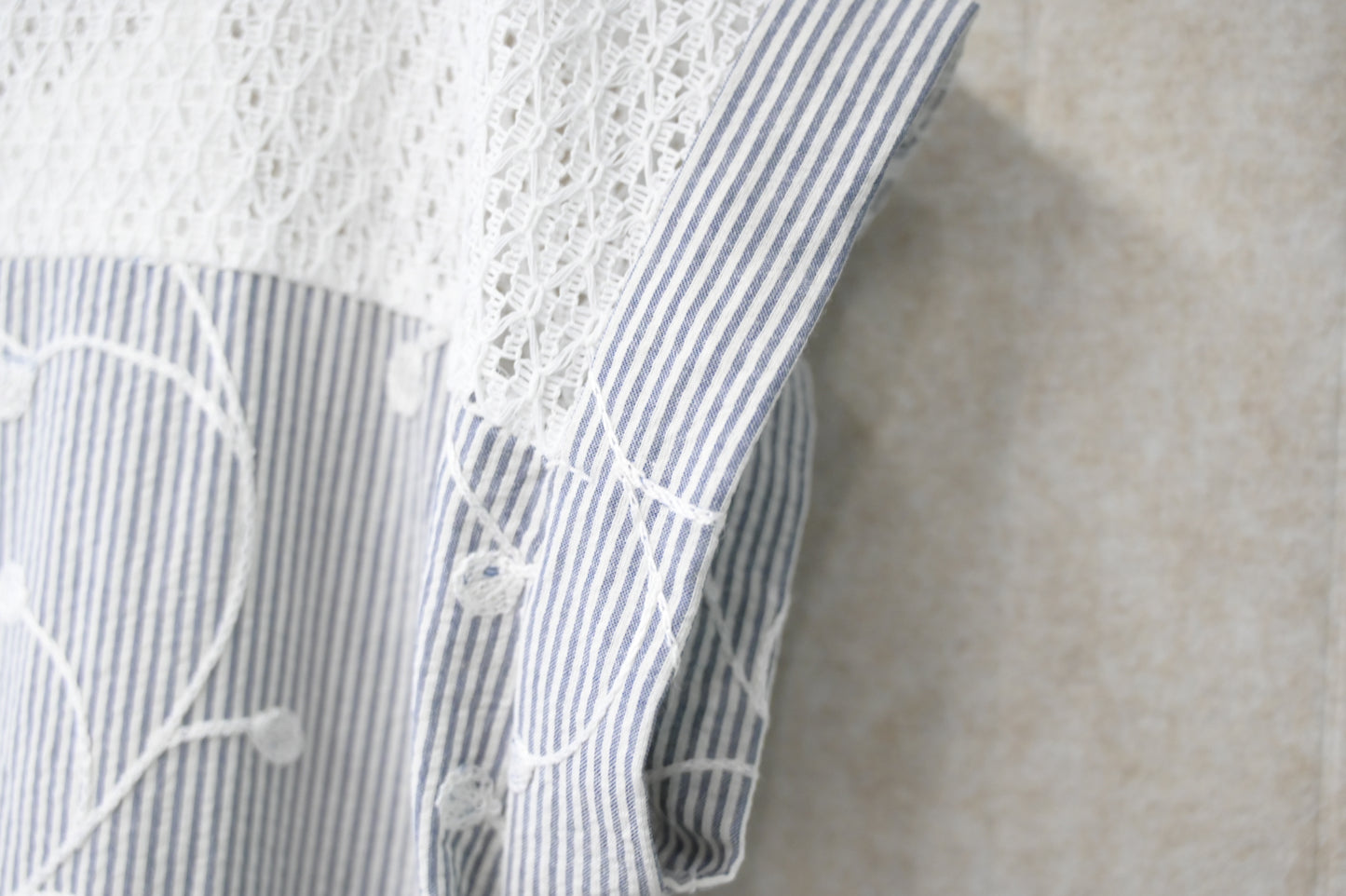 夏季・立體刺繡花棉麻連身裙 2色入 1S20826