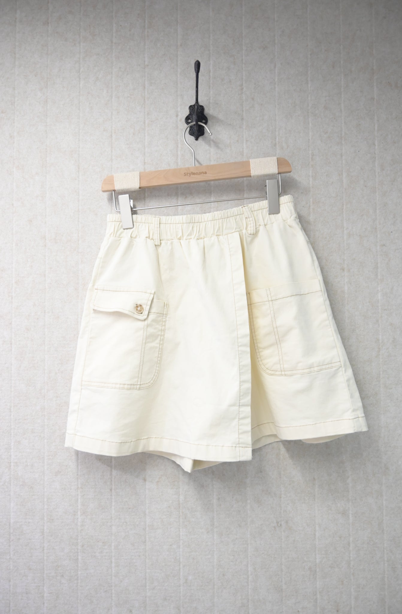 夏季・揭頁式全橡筋假裙褲 3色入 1S30831