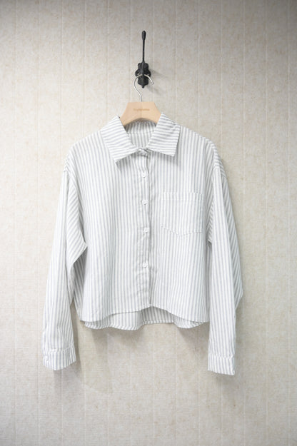 夏季・直紋Cropped恤衫配披肩 2色入 1S60834