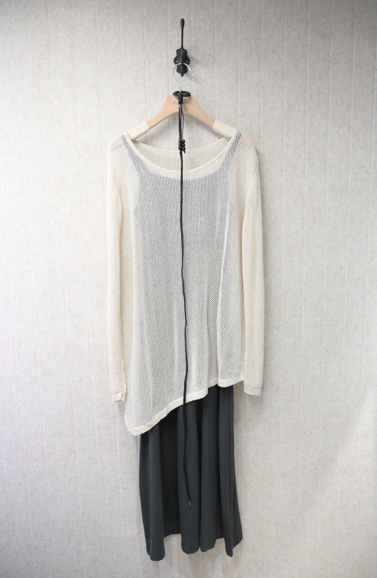 夏季・斜網衫配超彈吊帶裙SET 2色入 1S60835