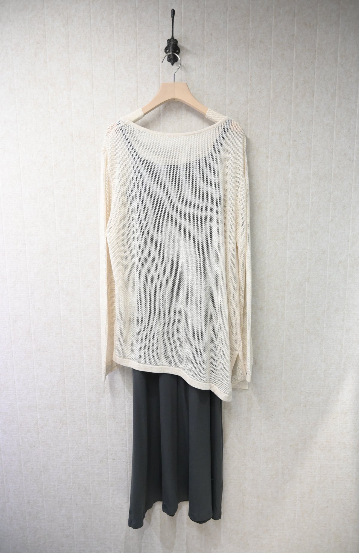 夏季・斜網衫配超彈吊帶裙SET 2色入 1S60835