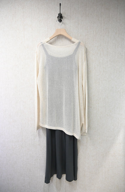 夏季・斜網衫配超彈吊帶裙SET 2色入 1S60835