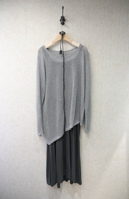 夏季・斜網衫配超彈吊帶裙SET 2色入 1S60835