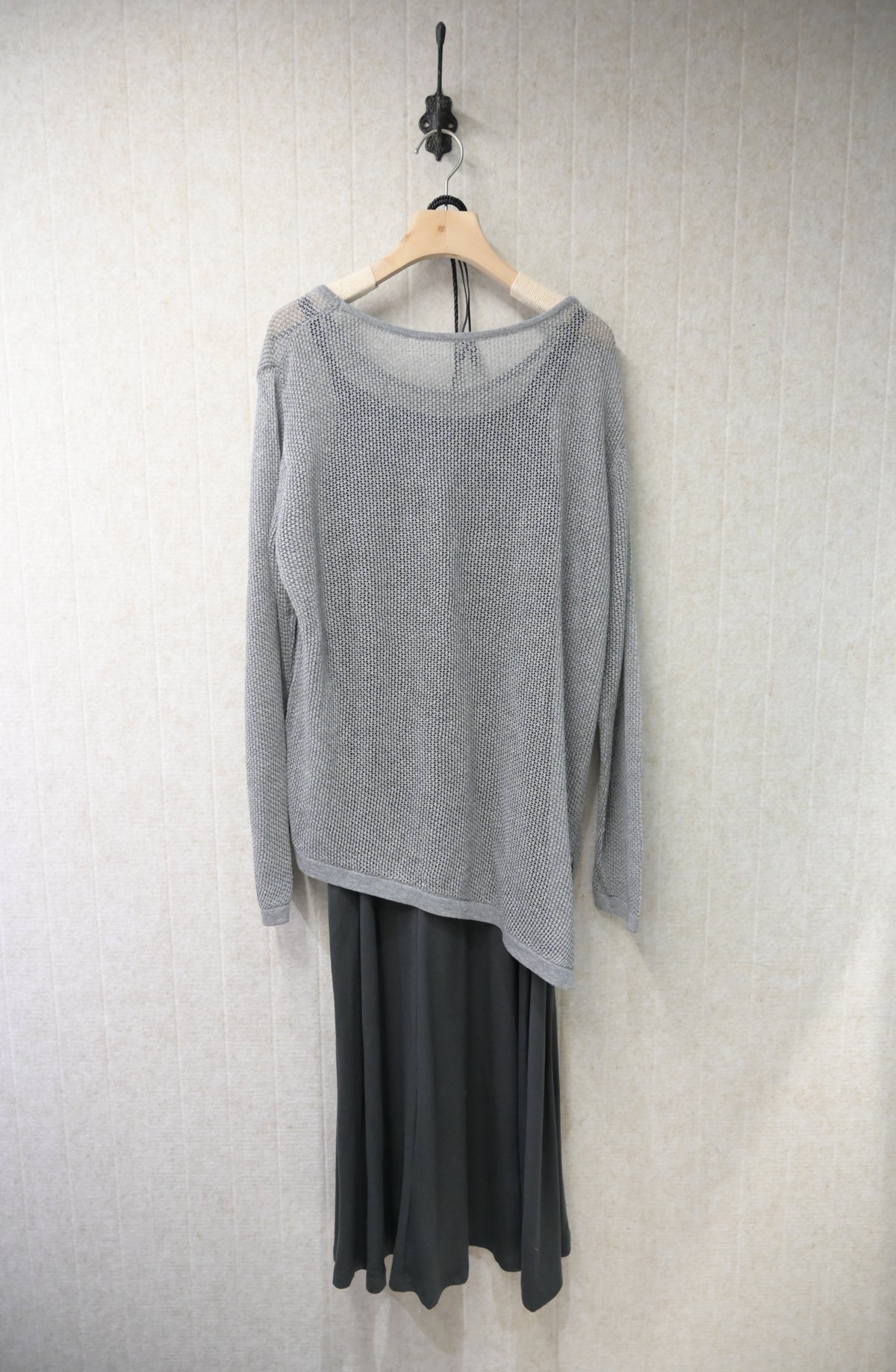 夏季・斜網衫配超彈吊帶裙SET 2色入 1S60835