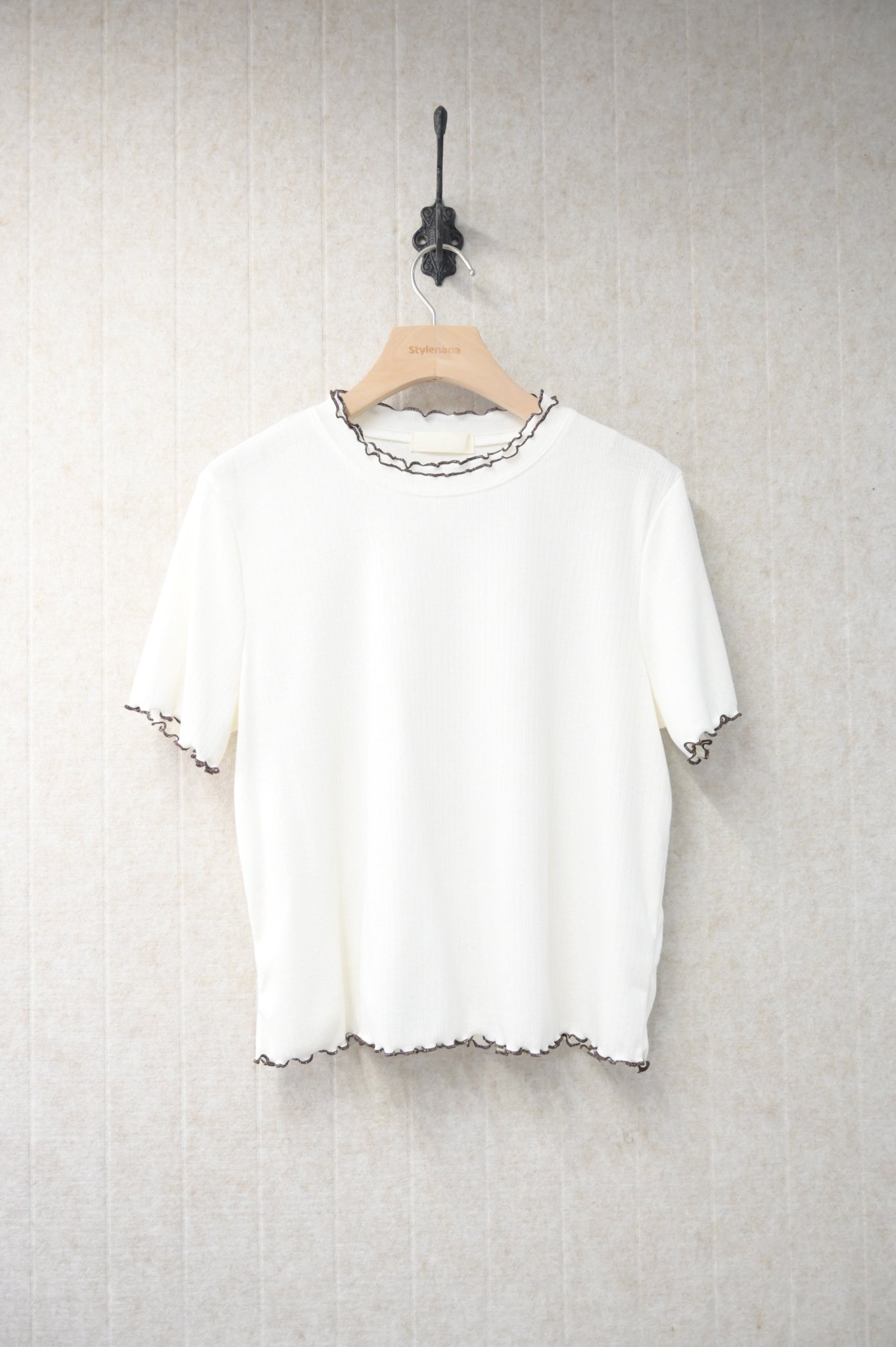 夏季・撞色邊彈性薄Tee 3色入 1S50836