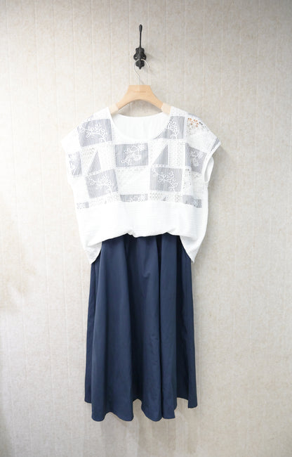 夏季・通花拼布連身裙 1S20841
