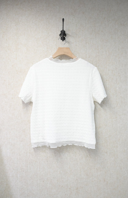夏季・馬卡龍色透邊上衣 3色入 1S10901