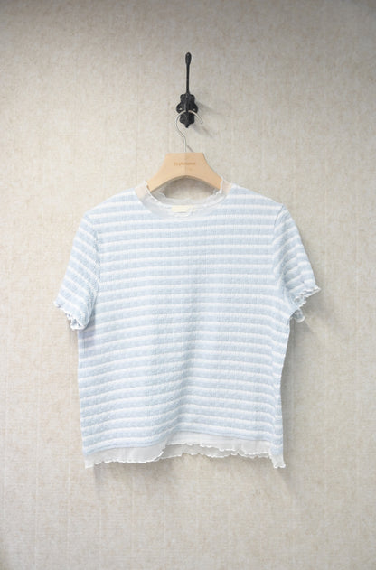 夏季・馬卡龍色透邊上衣 3色入 1S10901