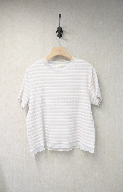 夏季・馬卡龍色透邊上衣 3色入 1S10901