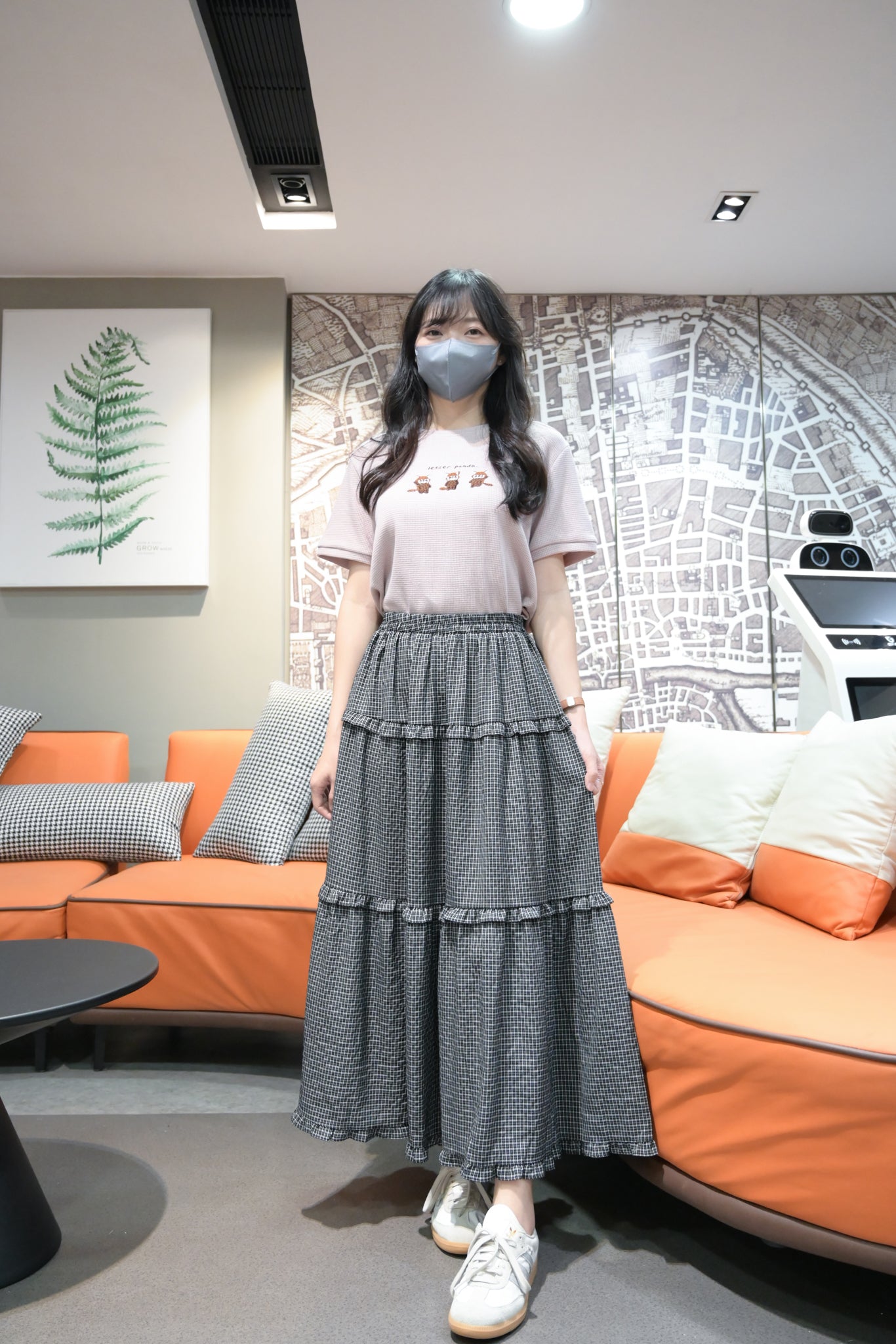 格仔蛋糕半身裙 2色入 S60706