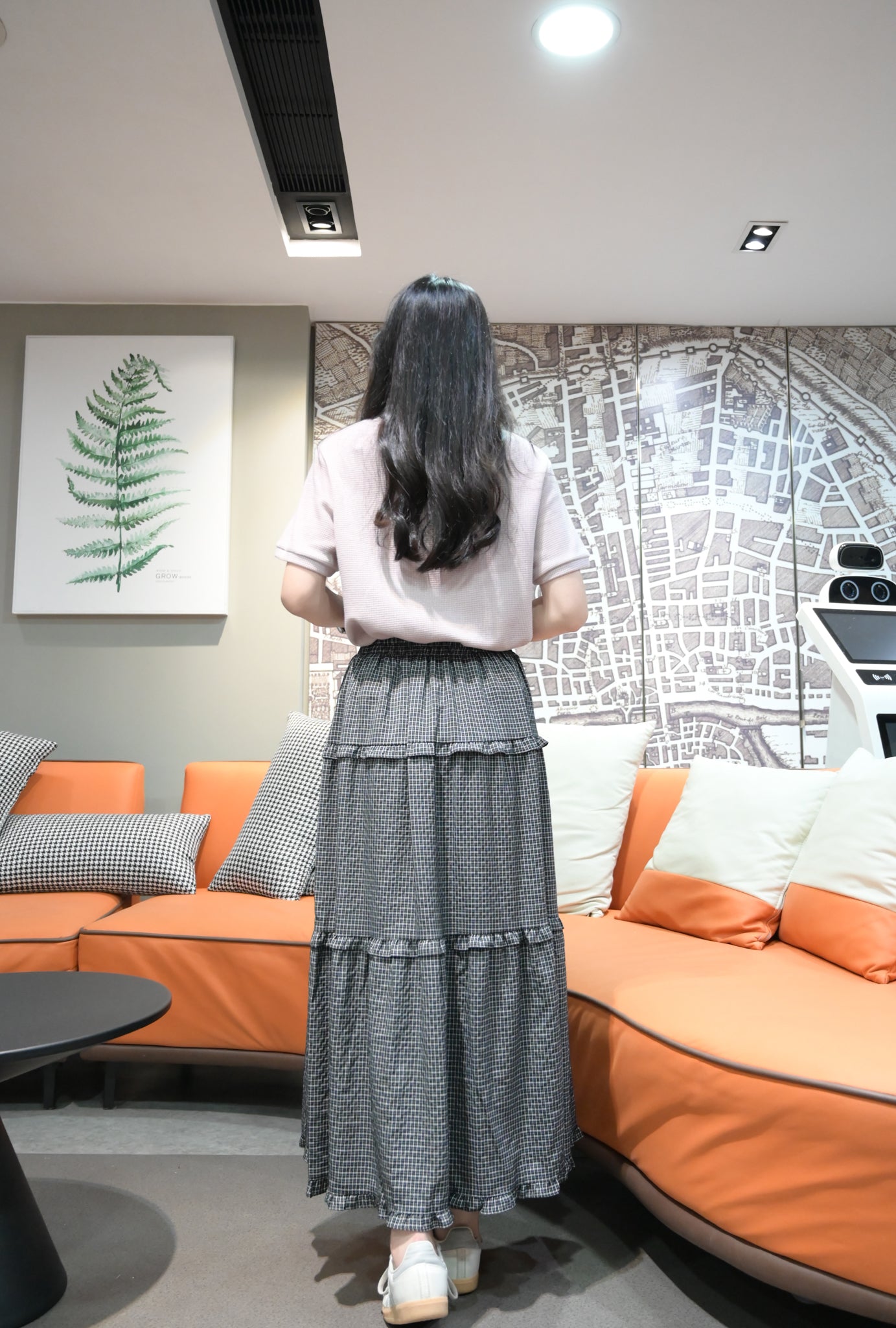 格仔蛋糕半身裙 2色入 S60706