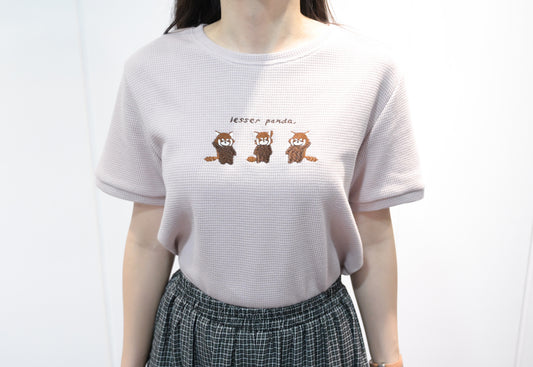 刺繡浣熊窩夫上衣 4色入 S10701