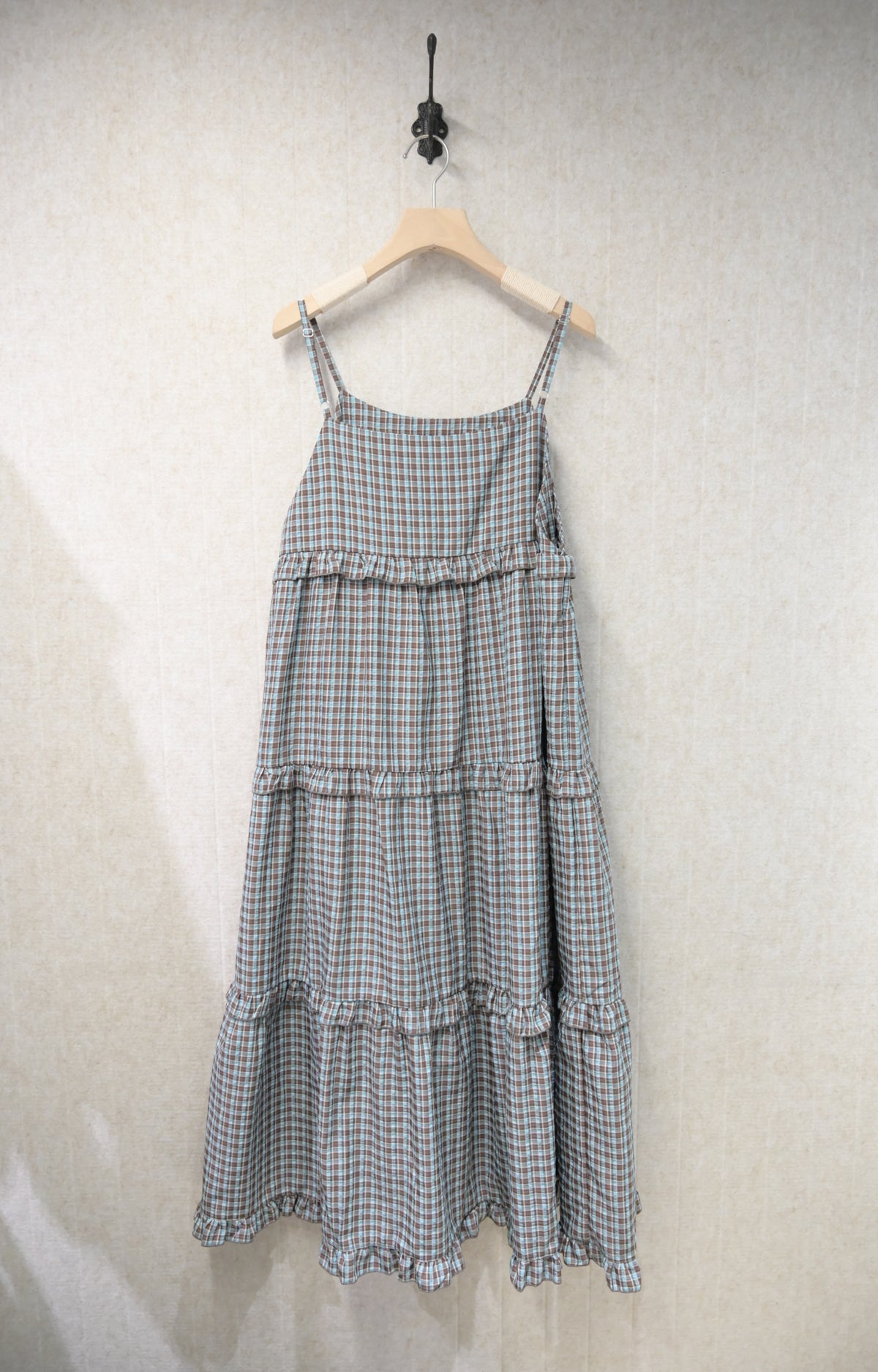 初秋・Ruffles格仔蛋糕長裙 2色入 1S10908
