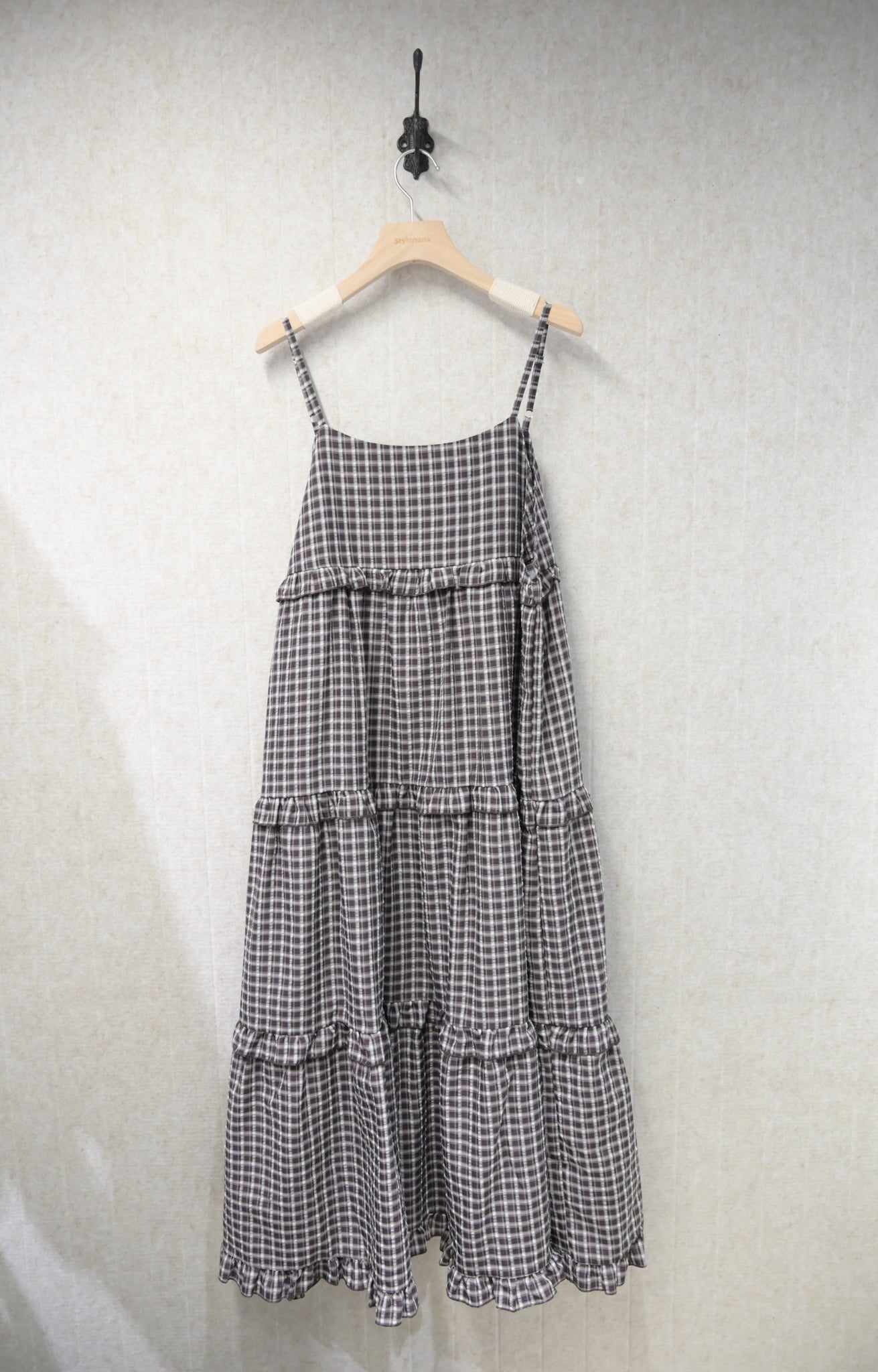 初秋・Ruffles格仔蛋糕長裙 2色入 1S10908