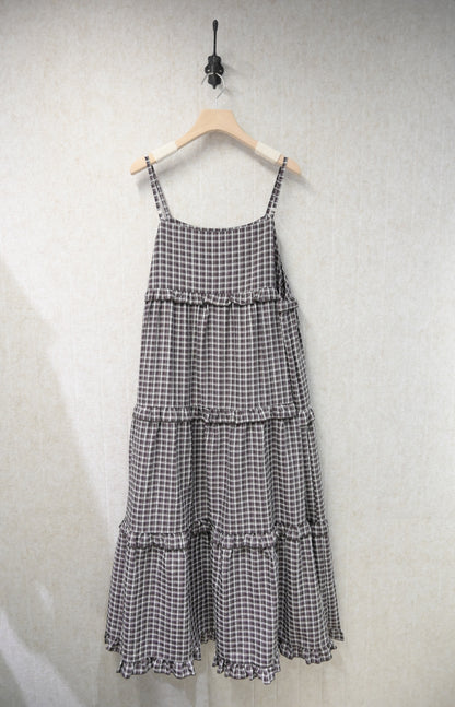初秋・Ruffles格仔蛋糕長裙 2色入 1S10908