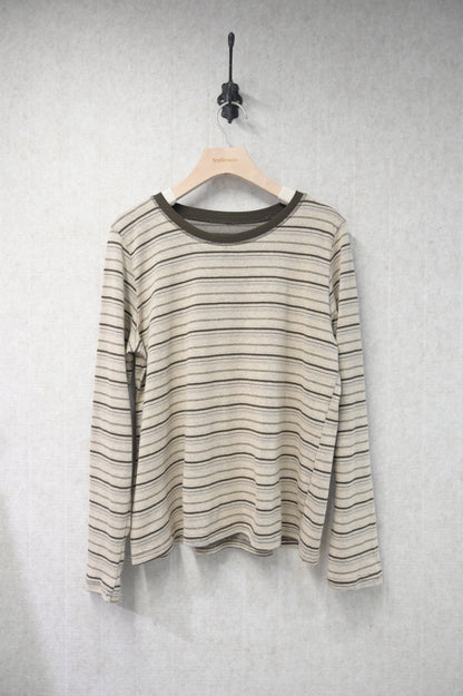 初秋・橫間薄長袖配扯布帶布裙SET 2色入 1S60909