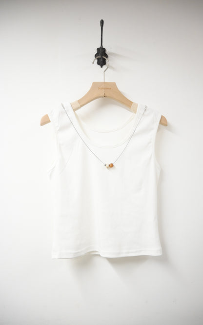 夏季．背心+透視罩衫SET 2色入1S60423