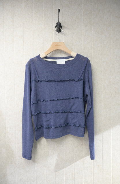初秋・假兩件Ruffles薄長袖 3色入 1S70910